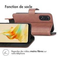 imoshion Étui de téléphone portefeuille Luxe Oppo Reno 8 T (4G) - Brun