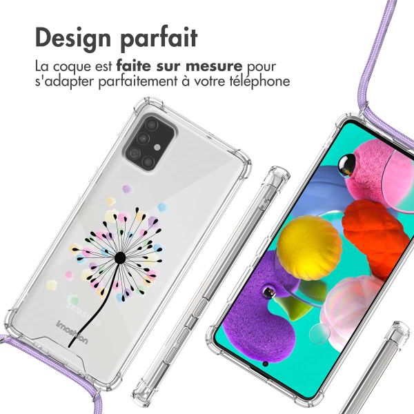 imoshion Coque Design avec cordon Samsung Galaxy A51 - Sandstone Dandelion