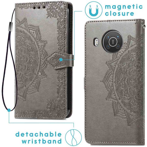 imoshion Etui de téléphone Mandala Nokia X10 / X20 - Gris