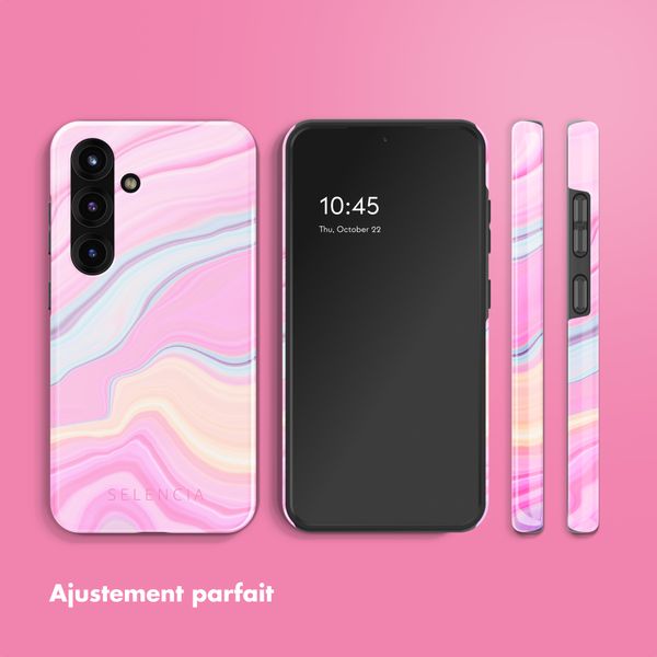 Selencia Coque arrière Vivid Samsung Galaxy S25 - Pastel Lipstick Marble