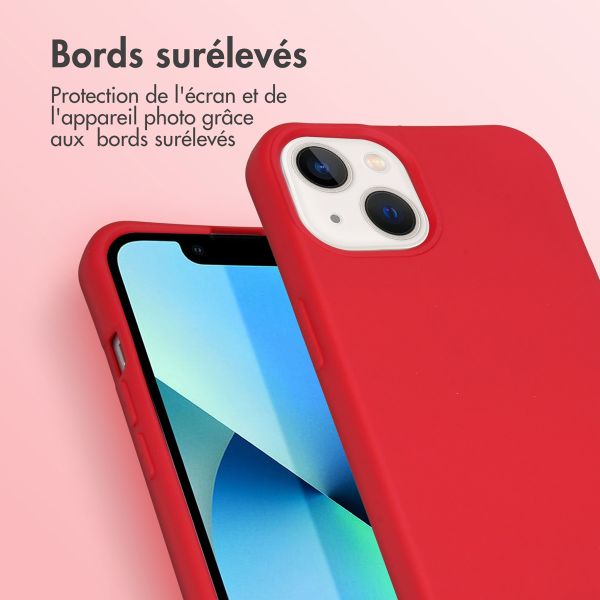 imoshion Coque de couleur avec cordon amovible Apple iPhone 13 - Rouge