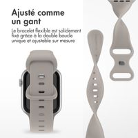 imoshion Bracelet en silicone⁺ Apple Watch Series 1 t/m 9 / SE (38/40/41 mm) | Series 10 / 11 (42 mm) - Taille S/M - Stone