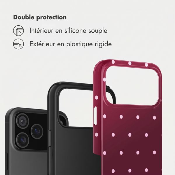 Selencia Coque arrière Vivid Apple iPhone 17 Pro Max - Happy Dots Burgundy
