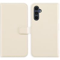 Selencia Étui portefeuille en cuir véritable Samsung Galaxy A34 (5G) - Greige