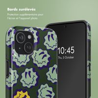 Selencia Coque arrière Vivid avec MagSafe Apple iPhone 15 - Wavy Smiley Green