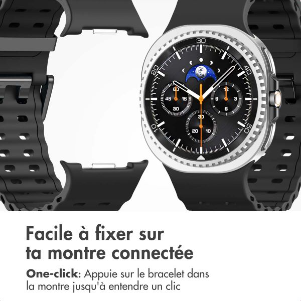 imoshion Bracelet Ocean en silicone Samsung Galaxy Watch 8 (40/44mm) / Classic (46mm) - Noir