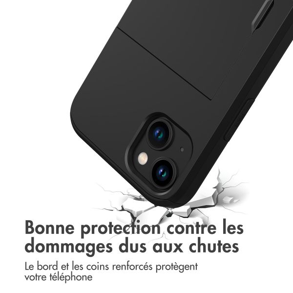 imoshion Coque arrière avec porte-cartes Apple iPhone 15 Plus - Noir