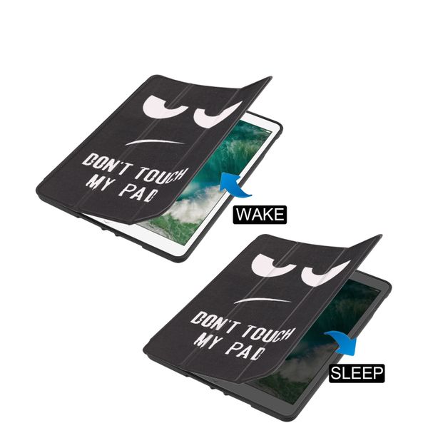 imoshion Coque tablette Design Trifold Apple iPad 6 (2018) 9.7 pouces / iPad 5 (2017) 9.7 pouces / Air 2 (2014)/Air 1 (2013) - Don't touch