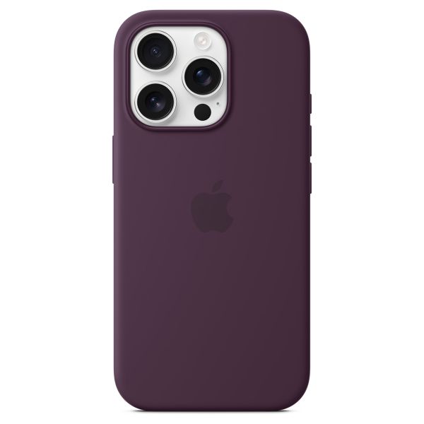 Apple Coque en silicone MagSafe iPhone 16 Pro - Plum