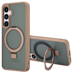 Accezz Coque Ring Stand avec MagSafe Samsung Galaxy S24 - Brown