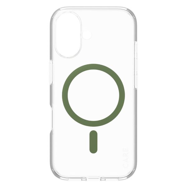 CARE by PanzerGlass Coque Urban Combat MagSafe iPhone 16 - Transparent / Vert