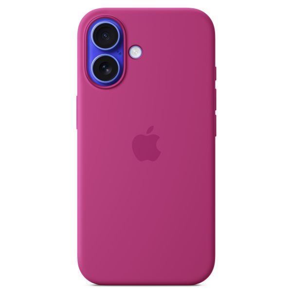 Apple Coque en silicone MagSafe Apple iPhone 16 - Fuchsia