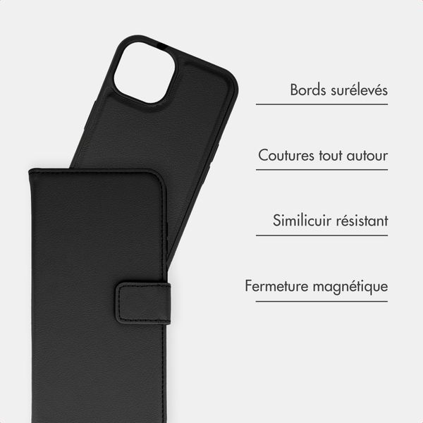 imoshion Étui portefeuille luxe 2-en-1 amovible Apple iPhone 14 - Noir