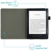 imoshion Étui de liseuse portefeuille en cuir végan Amazon Kindle 10 - Noir