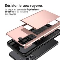 imoshion Coque arrière avec porte-cartes Samsung Galaxy S21 FE - Rose Doré