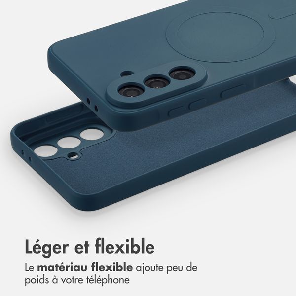 imoshion Coque Couleur avec MagSafe Samsung Galaxy A37 (5G) - Bleu foncé