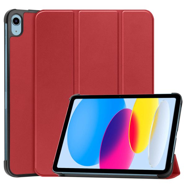 imoshion Coque tablette Trifold iPad 10 (2022) 10.9 pouces - Rouge