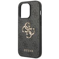 Guess Coque 4G Metal Logo Backcover iPhone 14 Pro - Gris