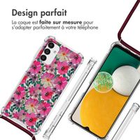 imoshion Coque Design avec cordon Samsung Galaxy A13 (5G) - Flower Water