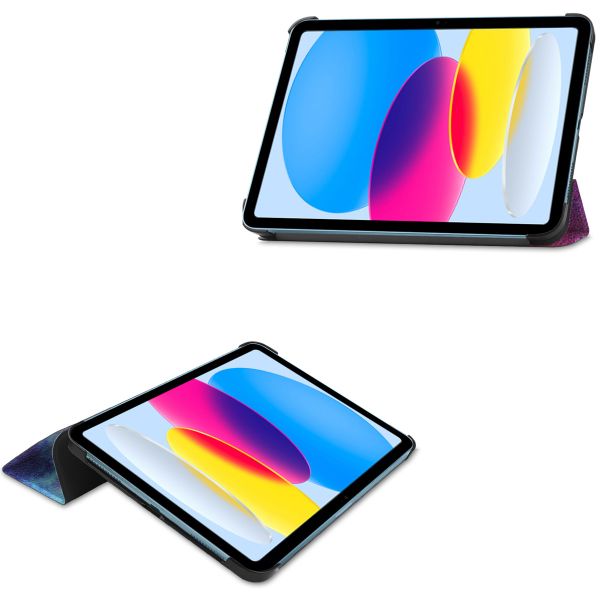 imoshion Coque tablette Design Trifold Apple iPad 11 (2025) 11 pouces A16 / iPad 10 (2022) 10.9 pouces - Space