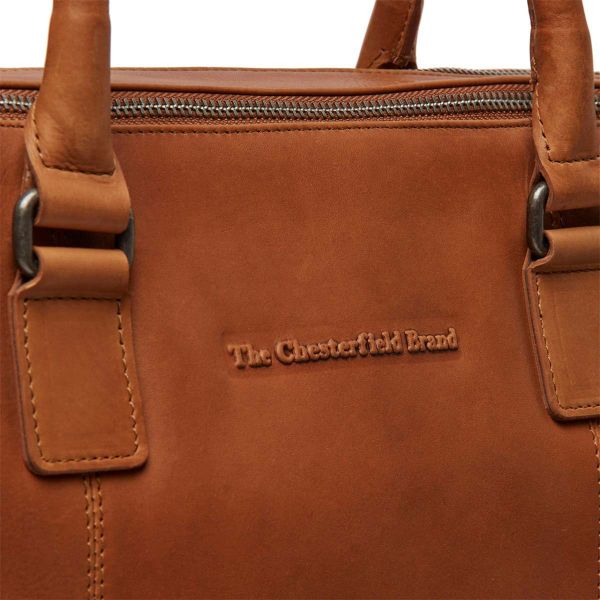 The Chesterfield Brand Sac ordinateur 15-15.6 pouces Salvador - Cuir véritable - Cognac