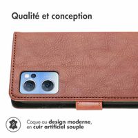 imoshion Étui de téléphone portefeuille Luxe Oppo Find X5 Lite 5G - Brun