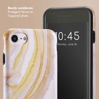 Selencia Coque arrière Vivid Tough iPhone SE (2022 / 2020) / 8 / 7 / 6(s) - Chic Marble Gold