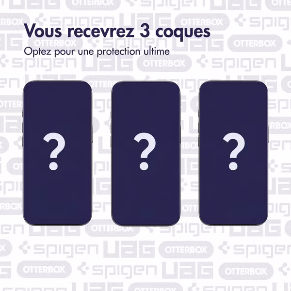 Mystery Box 1 | Trois coques de téléphone Apple iPhone 17 - Robuste et Protégé