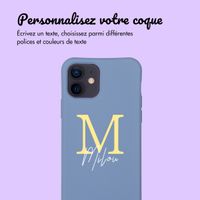 Coque de couleur personnalisée MagSafe avec cordon amovible  et lettre iPhone 12 Pro - Ash Blue