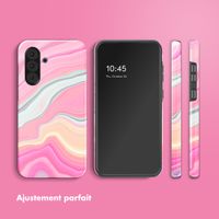 Selencia Coque arrière Vivid Tough Samsung Galaxy A36 / A56 - Pastel Lipstick Marble