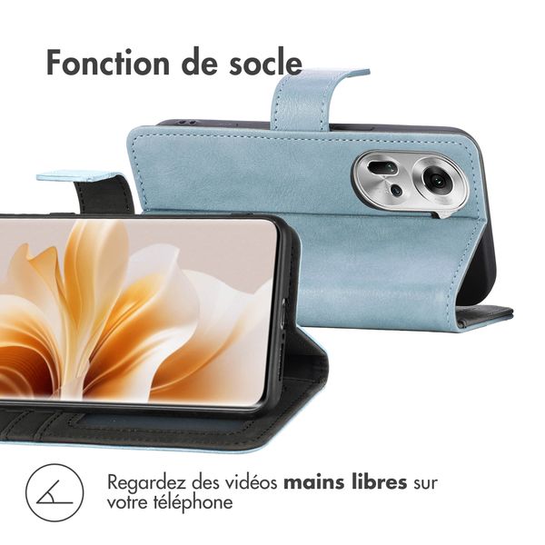 imoshion Étui de téléphone portefeuille Oppo Reno 11 F - Bleu clair