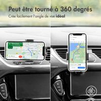 Accezz ﻿Support de téléphone pour voiture - Chargeur sans fil - Grille d'aération - Noir