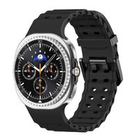 imoshion Bracelet Ocean en silicone Samsung Galaxy Watch 8 (40/44mm) / Classic (46mm) - Noir