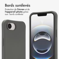 imoshion Coque arrière Color avec cordon amovible et MagSafe Apple iPhone 16e - Black Coffee