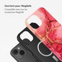 Selencia Coque arrière Vivid Tough avec MagSafe iPhone 14 - Rosy Marble