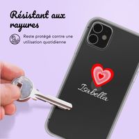 Coque personnalisée avec un cœur iPhone 11 - Transparent