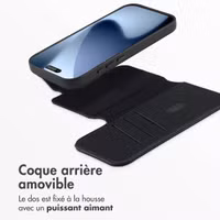 Accezz Étui de télephone portefeuille en cuir 2-en-1 avec MagSafe Apple iPhone 17 Pro - Onyx Black
