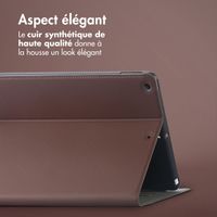 Accezz Housse Classic Tablet Stand iPad 9 (2021) / iPad 8 (2020) / iPad 7 (2019) 10.2 pouces - Brun