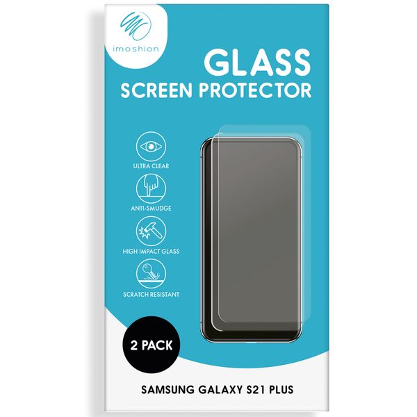 imoshion Protection d'écran en verre trempé 2 pack Samsung Galaxy S21 Plus