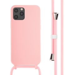 imoshion Coque en silicone avec cordon Apple iPhone 12 (Pro) - Rose