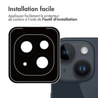 imoshion ﻿Lot de 2 protections d'objectif de caméra Apple iPhone 14 / 14 Plus - Noir