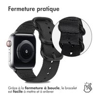 imoshion Bracelet en nylon Apple Watch Series 1-9 / SE - 38/40/41 mm / Series 10 - 42 mm - Noir