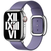 Apple Bracelet Leather Band Modern Buckle Apple Watch Series 1 t/m 9 / SE (38/40/41 mm) | Series 10 / 11 (42 mm) - Taille S - Wisteria