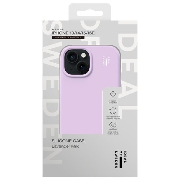 iDeal of Sweden Coque en silicone avec MagSafe Apple iPhone 17e / 16e / 15 / 14 / 13 - Lavender Milk