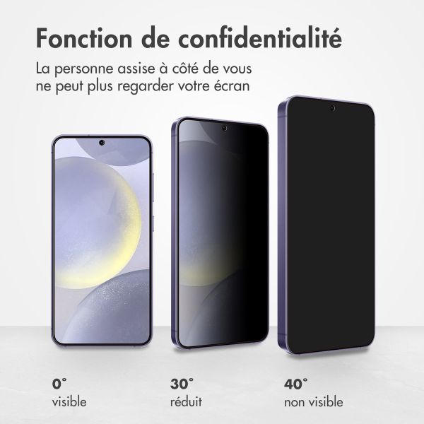 Accezz Protection d'écran en verre trempé Privacy Samsung Galaxy S24 Plus / S25 Plus