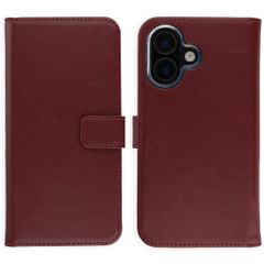Selencia Étui portefeuille en cuir véritable Apple iPhone 17 - Burgundy