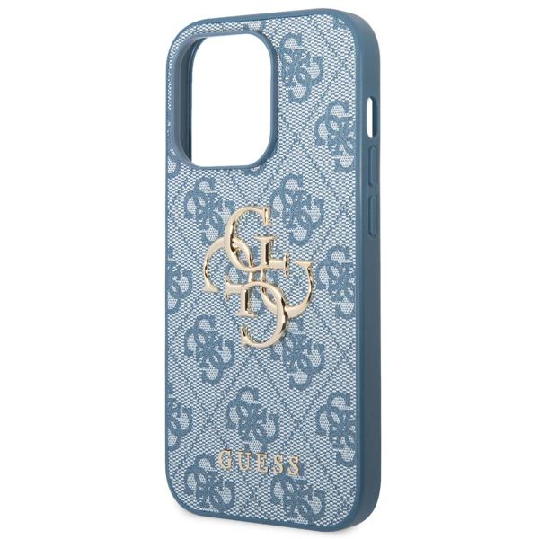 Guess Coque 4G Metal Logo Backcover iPhone 14 Pro Max - Bleu