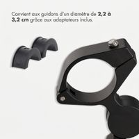 imoshion Support de téléphone Aluminium pour vélo - Rotatif à 360° - Léger - Universel - Noir