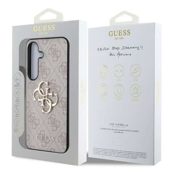 Guess Coque 4G Metal Logo Backcover Samsung Galaxy S25 - Rose