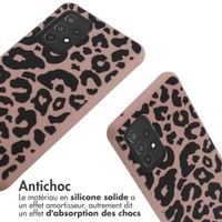 imoshion Coque design en silicone avec cordon Samsung Galaxy A52(s) (5G/4G) - Animal Pink